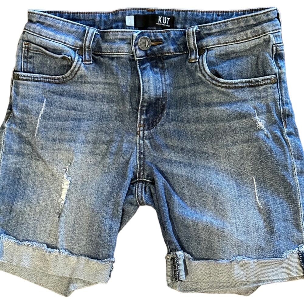 Kut from the Kloth Womens Size 2 Denim Cut-off Shorts Lightly Distressed